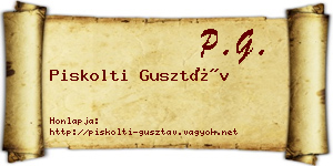 Piskolti Gusztáv névjegykártya